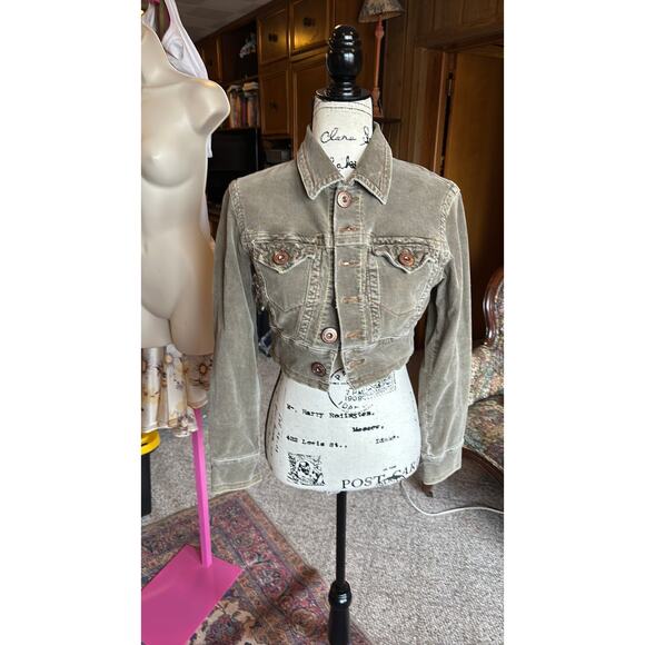 Zanadi Jackets & Blazers - Vintage 90s z cavaricci super cropped corduroy bolero jacket